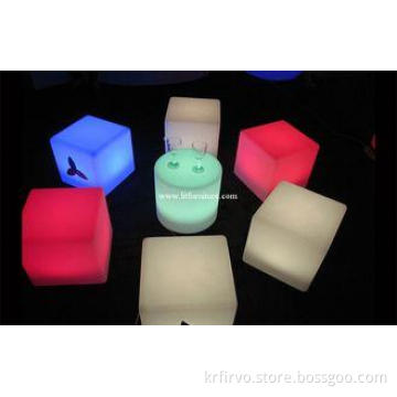 PE round LED Bar Stool with Wireless Remote Control / nonto
